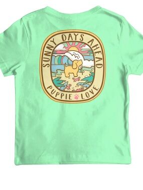 Sunny Days Ahead Puppie Love Mint T-Shirt